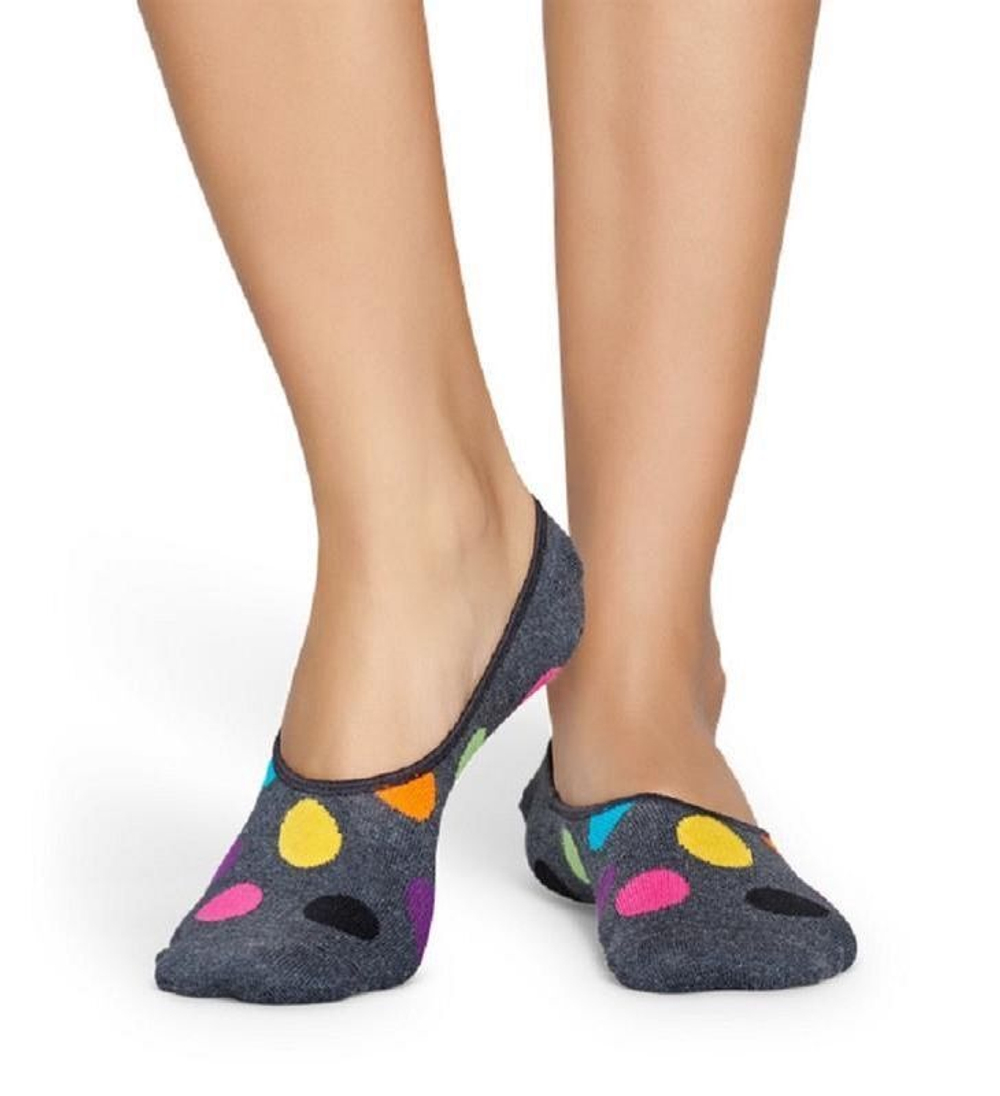 Носки-следки Big Dot Liner Sock в цветной горох (Размер: 29) (Цвет: темно-серый)