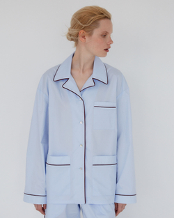 Комплект: рубашка и брюки с кантом голубой