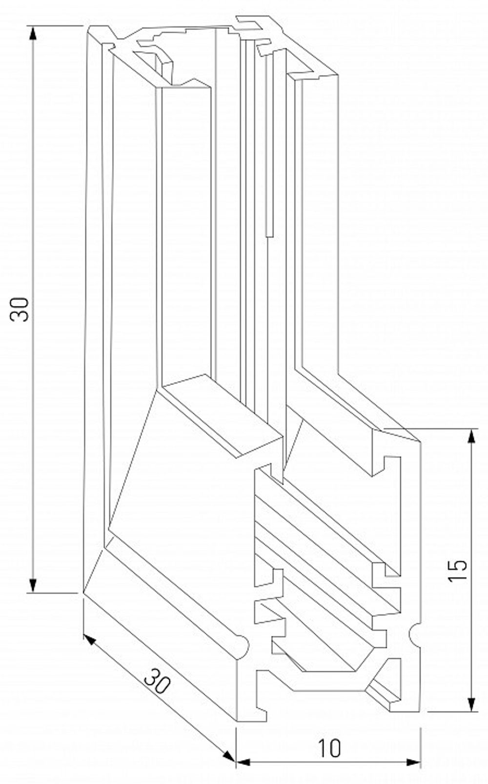 Соединитель угловой внутренний для треков накладных Elektrostandard Mini Magnetic a065640