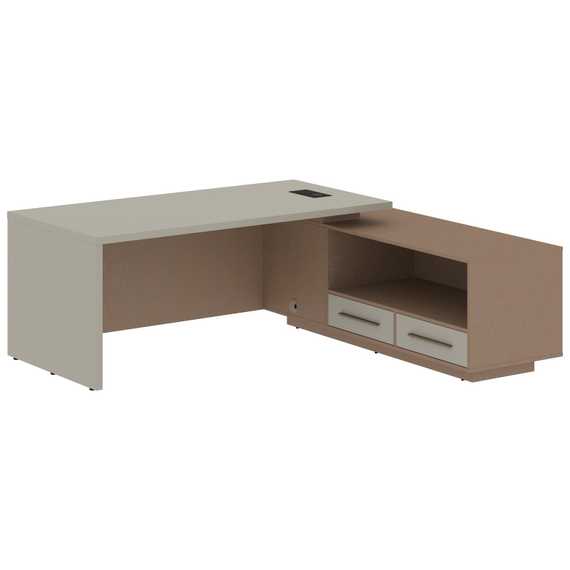 Стол руководителя с тумбой VCT 2119(R)  2100х1900х750 VELION