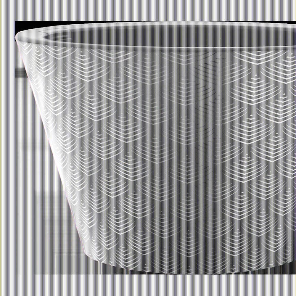 Кашпо для цветов пластиковое 5л d-23 см «Флейк» Мокко (фольга)