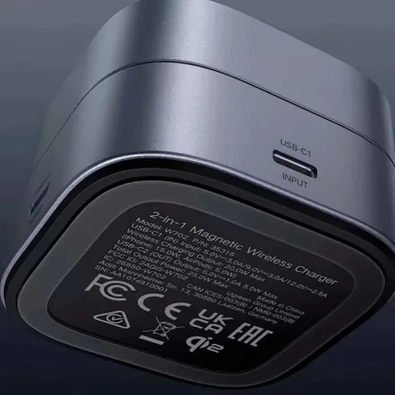 Ugreen W526 Magnetic Wireless Charger Grey Cosmos
