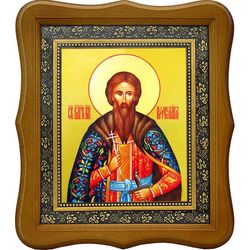 Вячеслав Чешский Святой благоверный князь. Икона на холсте.