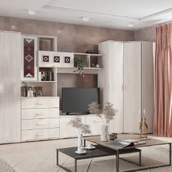 Шкаф угловой для одежды Белла, ясень белый