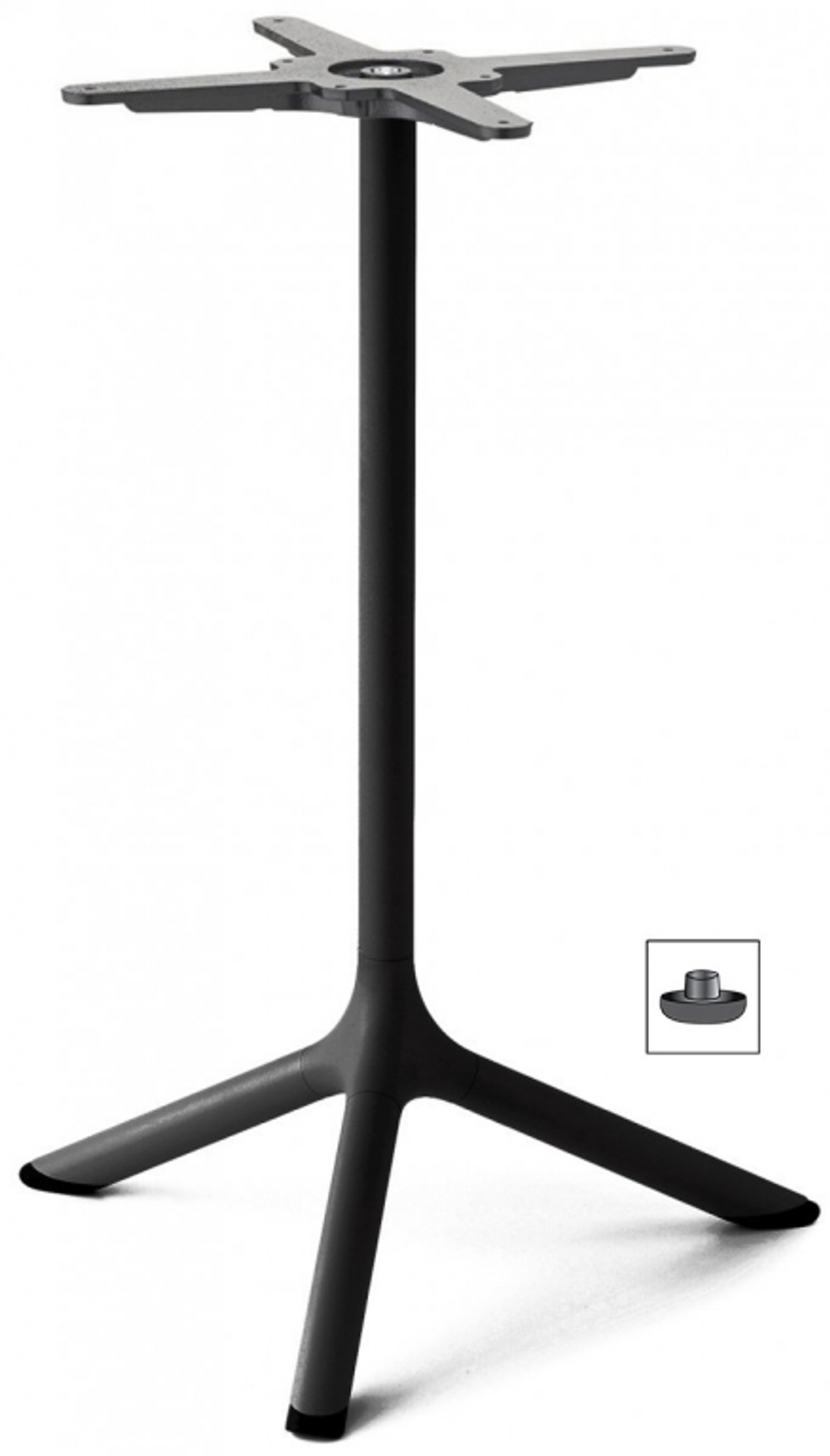 Стол ламинированный обеденный Scab Design Tripe, черный, каменный