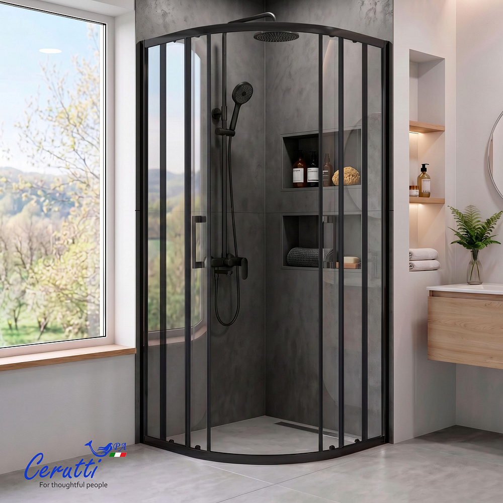 Душевое ограждение Ceruttispa ВИВА (VIVA) 90B N (90x90x195)