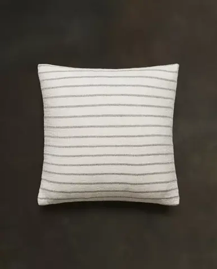 ZARA HOME ДЕТСКАЯ МУСЛИНОВАЯ НАВОЛОЧКА В ПОЛОСКУ, ЗЕЛЕНЫЙ