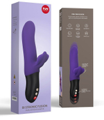 Фиолетовый пульсатор с клиторальным лепестком Bi Stronic Fusion - 21,5 см. (Цвет: фиолетовый)