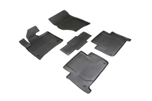 Резиновые коврики с высоким бортом для Audi Q7 2005-2015, Seintex.85548