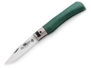 Нож складной Old Bear OBy-Old Bear Young S, W1.4060, Satin, зелёный ламинат