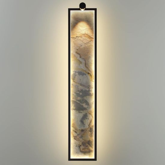 5078/30WL L-VISION ODL24 539 черн./серо-беж./металл/натур.камень/акрил Настен.светильн. со спотом LED 30W 3000K STOFLAKE