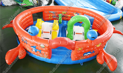 Коммерческий надувной батут "Крабик"