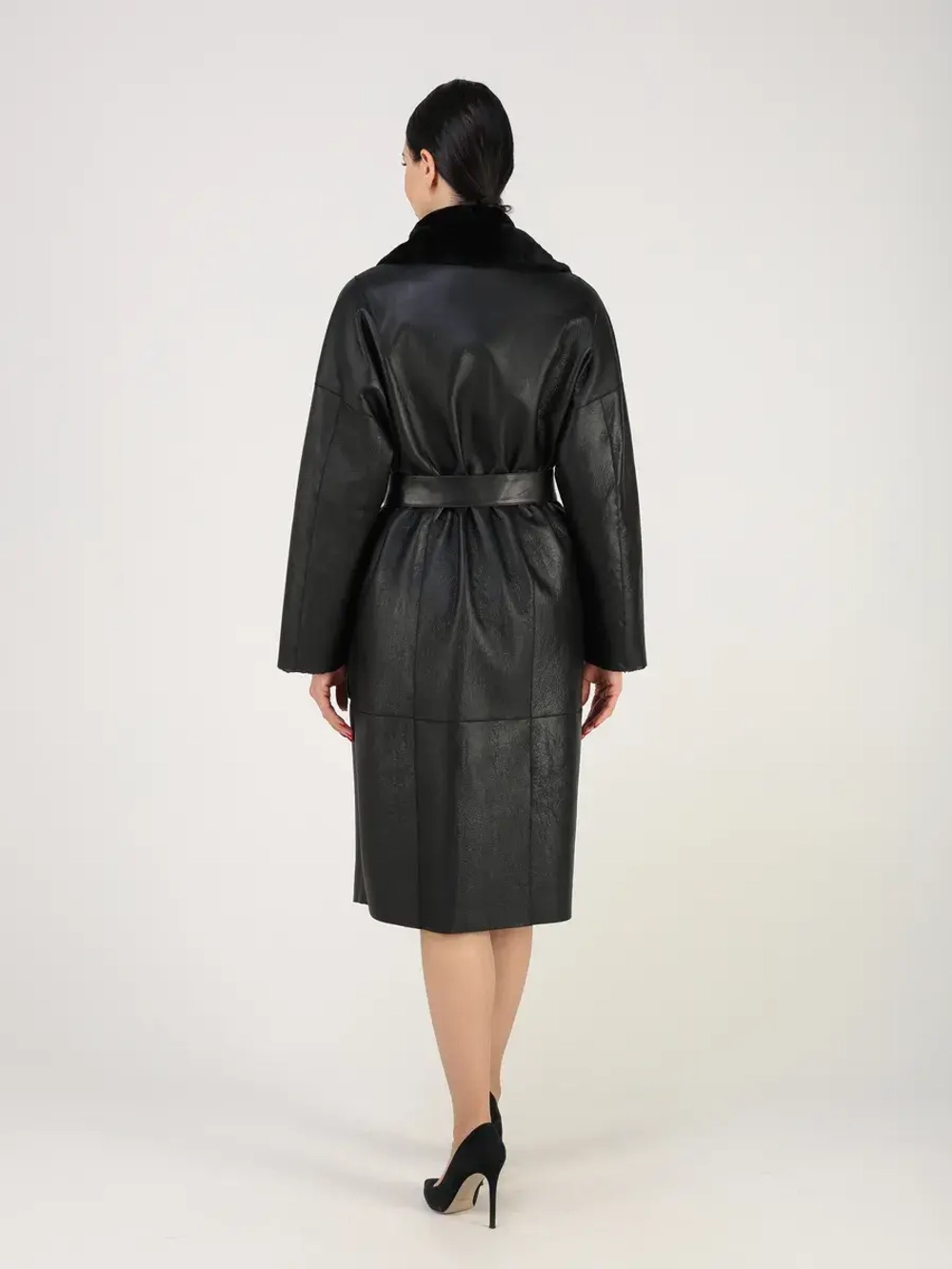 Дубленка зимняя шуба натуральная двухсторонняя оверсайз