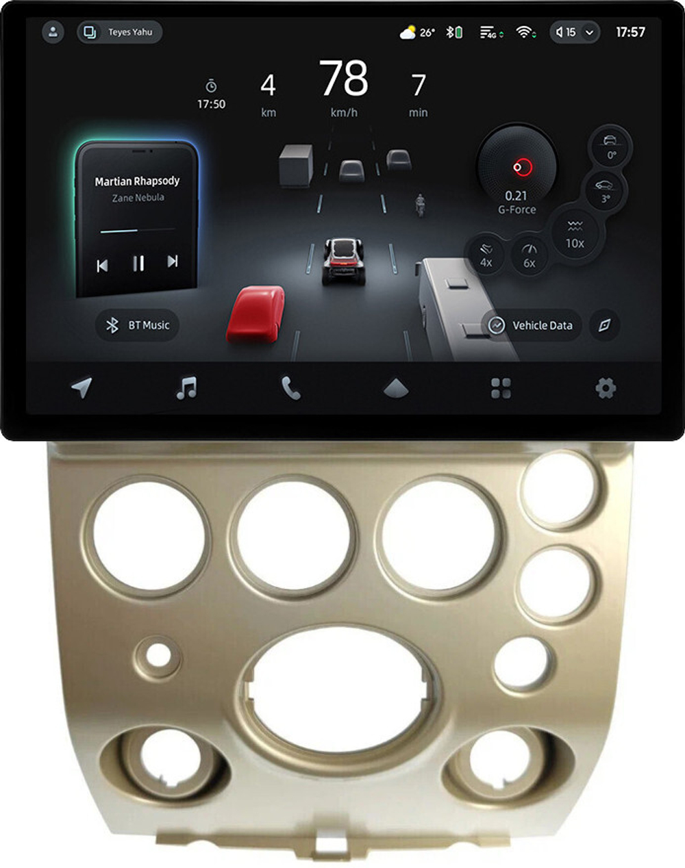 Магнитола для Infiniti QX56 JA60 2004-2007 (поддержка Bose) - Teyes CC4-PRO монитор 13" 2K QLED на Android 13, Snapdragon 778G, 8+128, AI, CarPlay, DSP, 4G SIM-слот