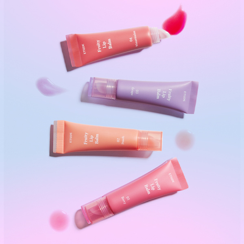 Etude House Fruity Lip Balm Berry ягодный бальзам для губ (тон 01)