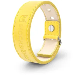 Кожаный браслет Москвёнок STYLE жёлтый (проход + питание)