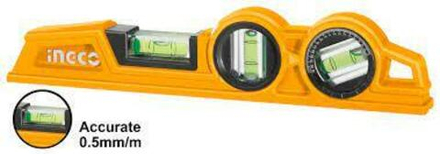 Строительный алюминиевый уровень мини INGCO HBSL08030 245 мм