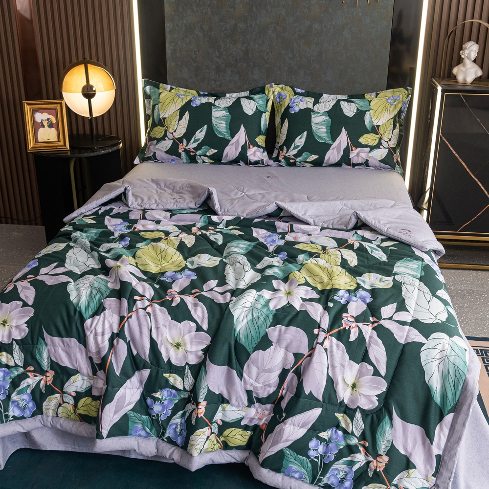 Комплект постельного белья Сатин с Одеялом 100% хлопок OB124