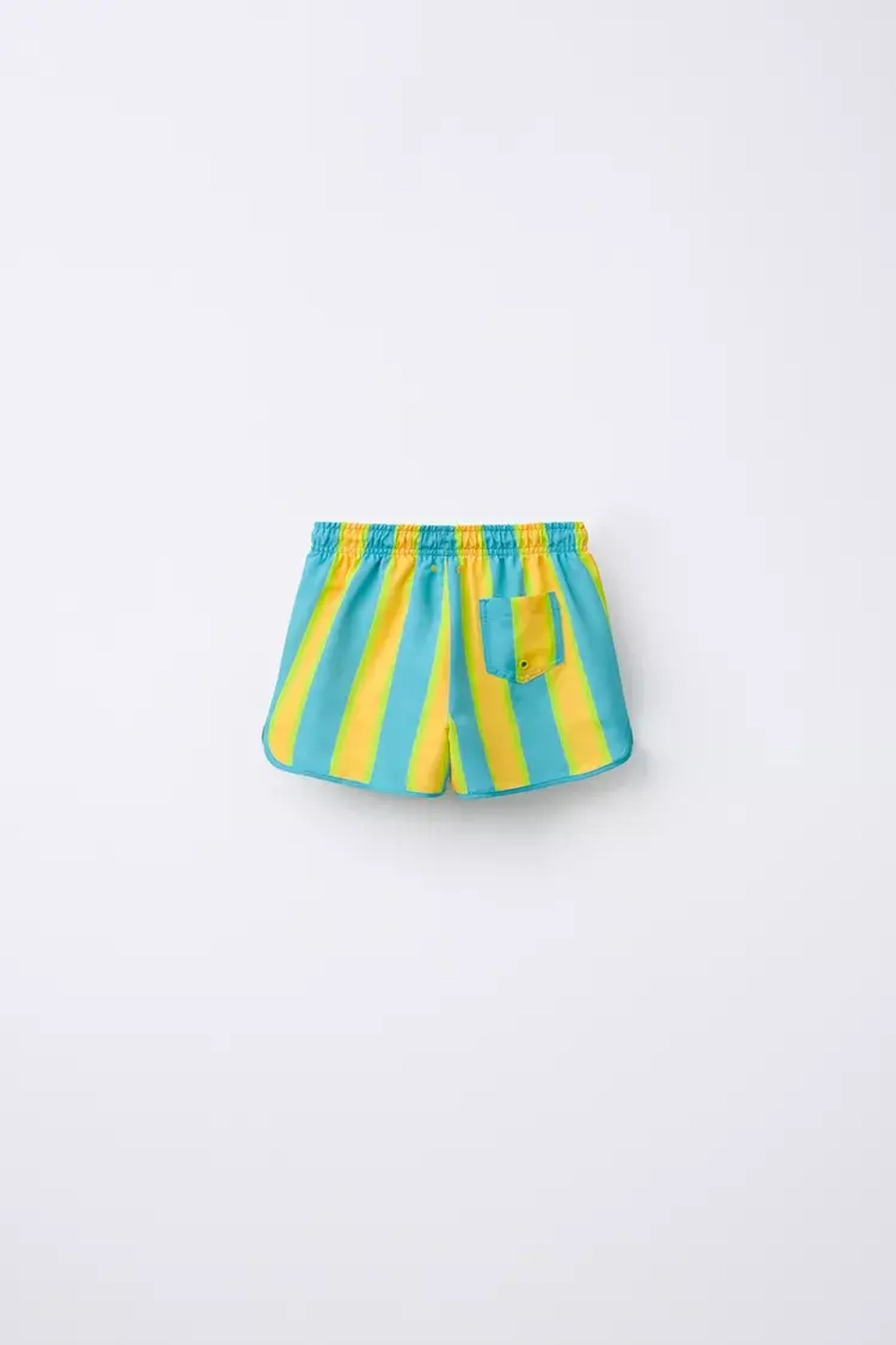 ZARA ПЛАВКИ В ПОЛОСКУ, БИРЮЗОВЫЙ