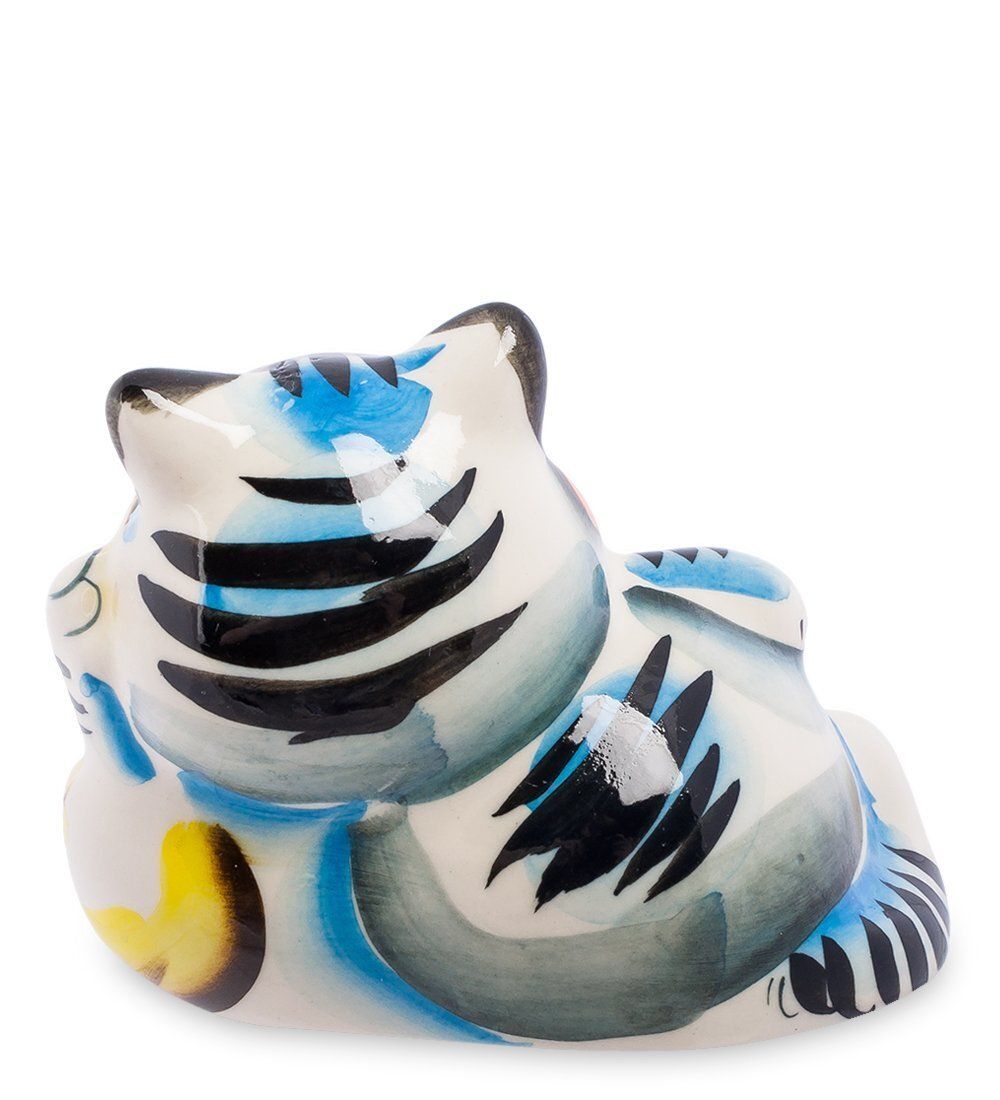 ГЛ- 344 Фигурка «Кот-Икра» цв.(Гжельский фарфор)