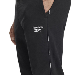 Мужские теннисные штаны Reebok Workout Ready Piping Joggers - черный