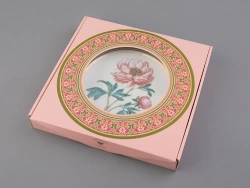 Тарелка декоративная 270 мм в подарочной упаковке, форма Европейская, рисунок Дивный Пион, арт. 81.32771.00.1