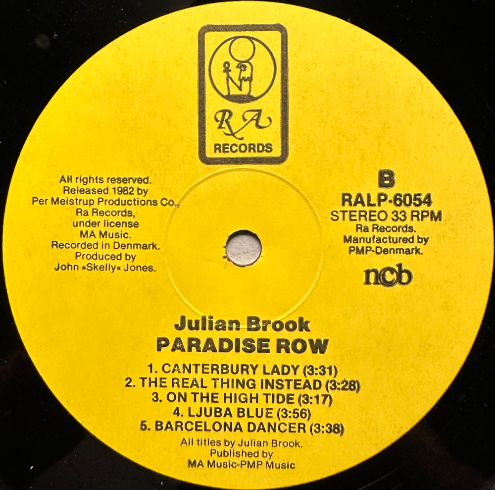 Julian Brook - Paradise Row (Дания 1982г.)