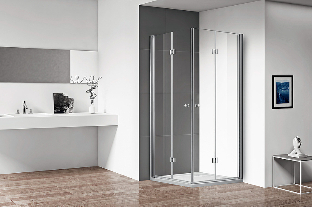 Душевой уголок Cezares Eco 90x90 ECO-O-AS-2-90-C-Cr профиль Хром стекло прозрачное