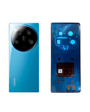 Задняя крышка для Xiaomi Mi 14 Ultra (Синяя) со стеклом камеры
