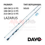 Набор Микро: Dayo LAZARUS 1-5 гр 213 см + Leger 2000 + Шнур 0.06 мм + Приманки + Груза + Крючки