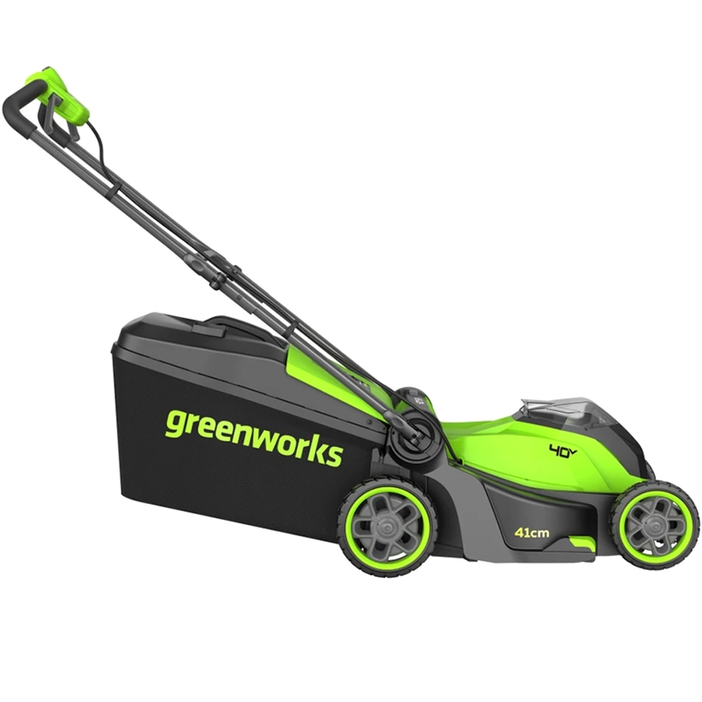 Газонокосилка аккумуляторная Greenworks GD40LM411 40В (1 x 5 Ач, ЗУ) нож 41 см, 2521007UG