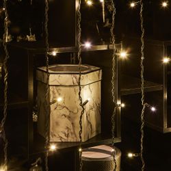 ULD-C2030-240-TBK WARM WHITE IP67 Занавес светодиодный с эффектом мерцания. 3х2м. Соединяемый. 240 светодиодов. Теплый белый свет. Провод черный. TM Uniel.