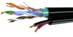 FTP4 Cat5e 24AWG 0.45 Cu+2x0,75 CCA PE Outdoor Ripo (1x200m)
