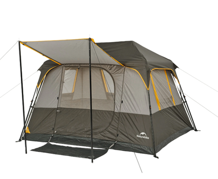 Палатка Naturehike Cape 5.2, 4-местная, быстросборная, серо-коричневая, артикул CNK2450WS037-LBG