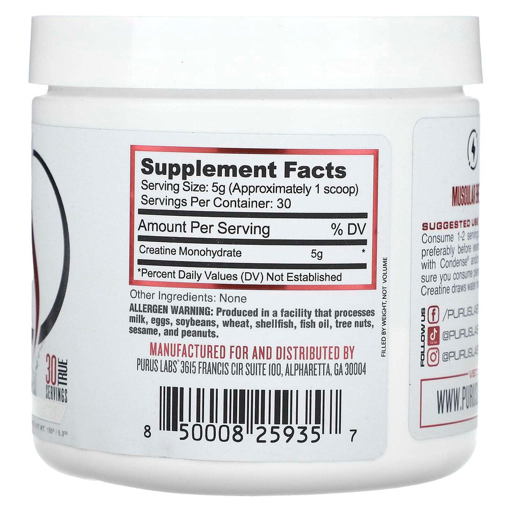 Purus Labs, Креатин, 150 г (5,3 унции)