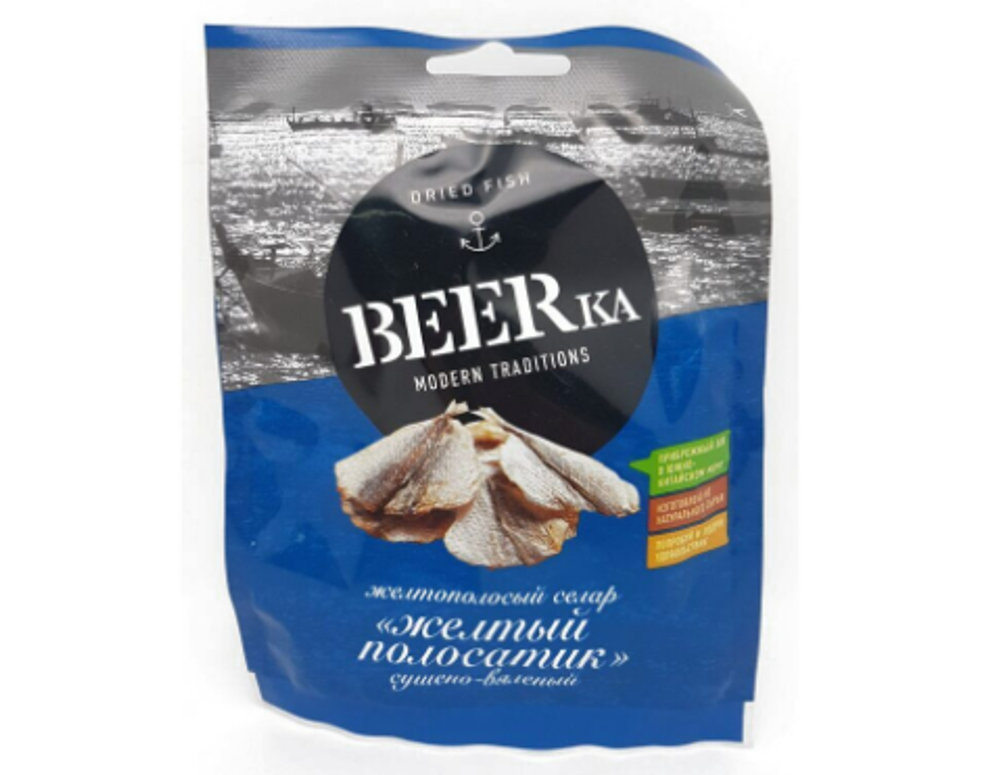 Желтый полосатик сушеный BEERka, 40г