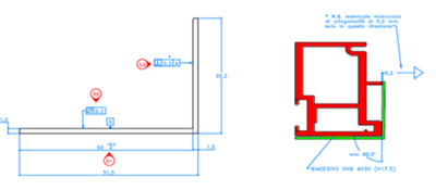 профиль - заглушка =2,6м Анодировка серая