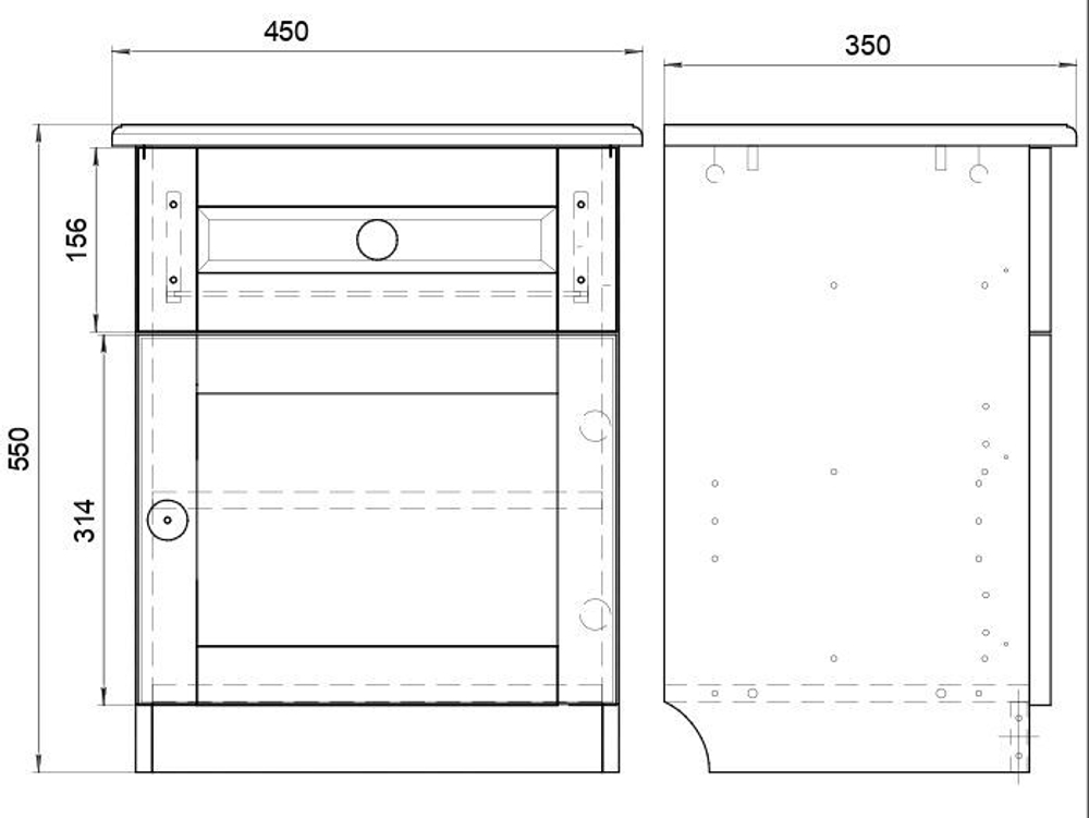 Прикроватная тумба с ящиком и дверью Харви с филенкой для спальни в викторианском стиле, тумба прикроватная деревянная белая с ящиком и дверцей на ножках напольная из массива сосны
