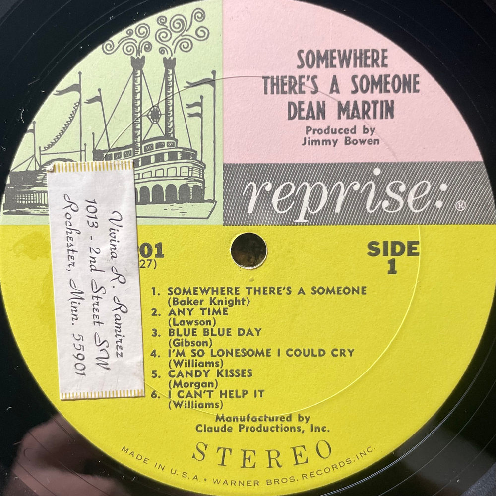 Dean Martin ‎– Somewhere There's A Someone (США 1966г.)