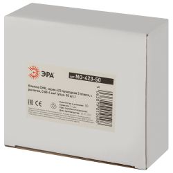 Клемма ЭРА серия 423 проходная 3 плюса с рычагом 0.08-4мм2 упаковка 50 шт