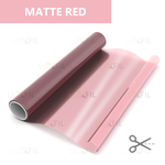 Пленка для окон декоративная MATTE RED LUXFIL, на отрез (ширина рулона 1,524 м.)
