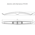 Держатель кабеля двусторонний для прямого монтажа серовато-белый (20шт/120шт уп/кор) Промрукав