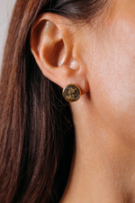 Серьги "Монеты" в золочении