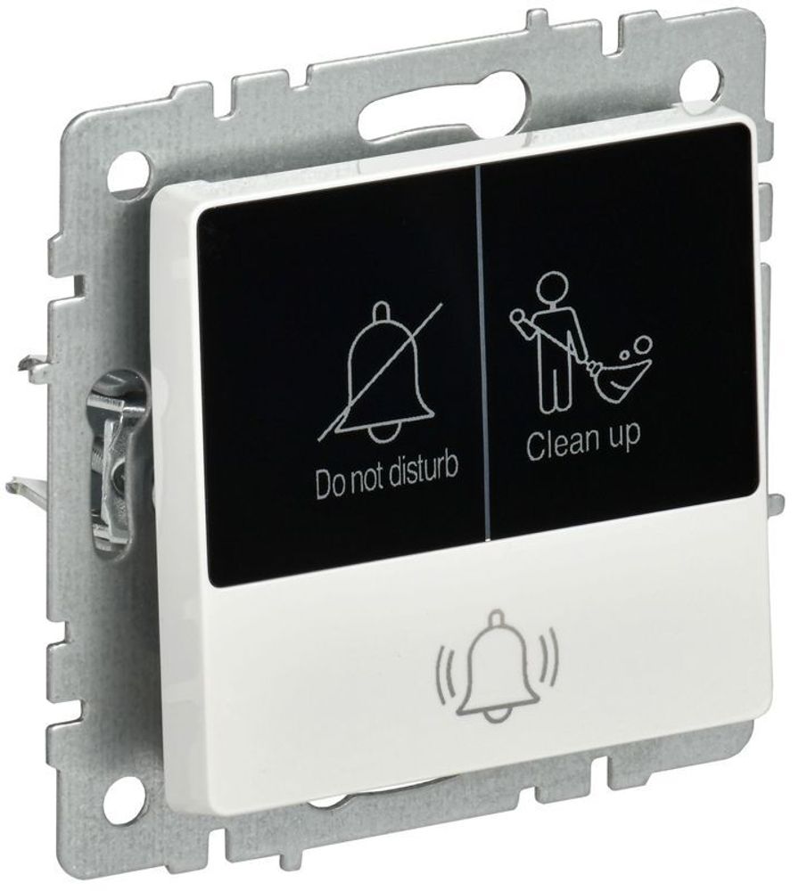 Кнопка звонка BRITE 10А ВС10-1-9-БрБ для отелей с индик. механизм бел. IEK BR-V14-2-10-K01 Кнопка звонка BRITE 10А ВС10-1-9-БрБ для отелей с индик. механизм бел. IEK BR-V14-2-10-K01