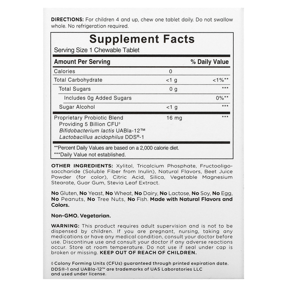 American Health, KidChewables, пробиотик для детей, натуральный вкус клубники и ванили, 5 млрд живых культур, 30 жевательных таблеток