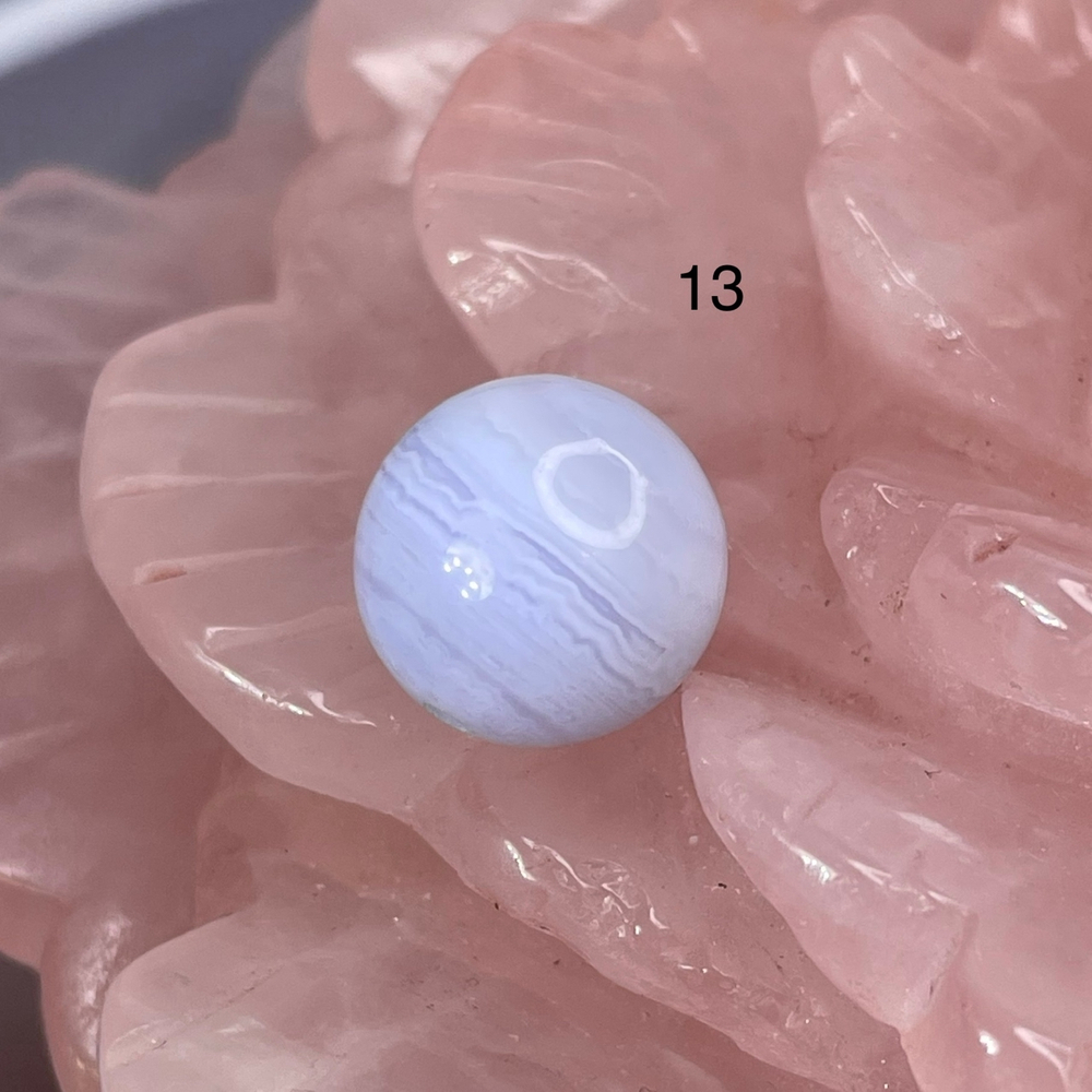 54642  Агат голубой Сапфирин Бусина 12,5мм