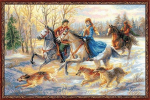 "Русская охота"-1639 вышивка