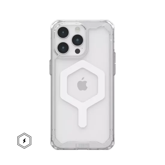 Чехол с поддержкой MAGSAFE Uag Plyo для iPhone 15 Pro MAX 6.7", цвет прозрачный/белый (Ice/White)