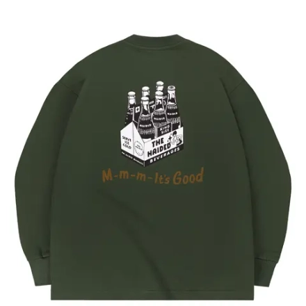 Лонгслив Haided SERVE COLD RLXD FIRM LS TEE, Темно-оливковый