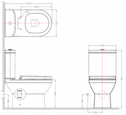 Унитаз-компакт New Moon CX01019UW с сидением с микролифтом